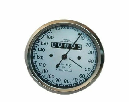 Replica Smiths White Speedo 160 kph with 54 Inch Cable & Alloy Hub Drive