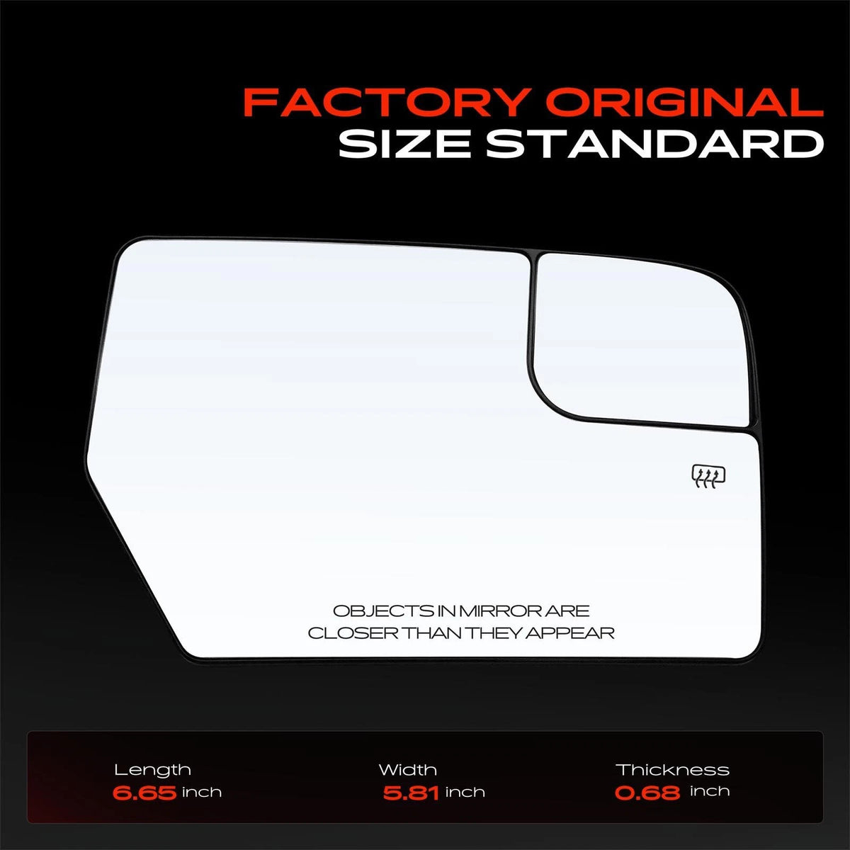 Power Mirror Glass with Spotter & Heated for Lincoln (CL1Z17K707A, FO1325160)