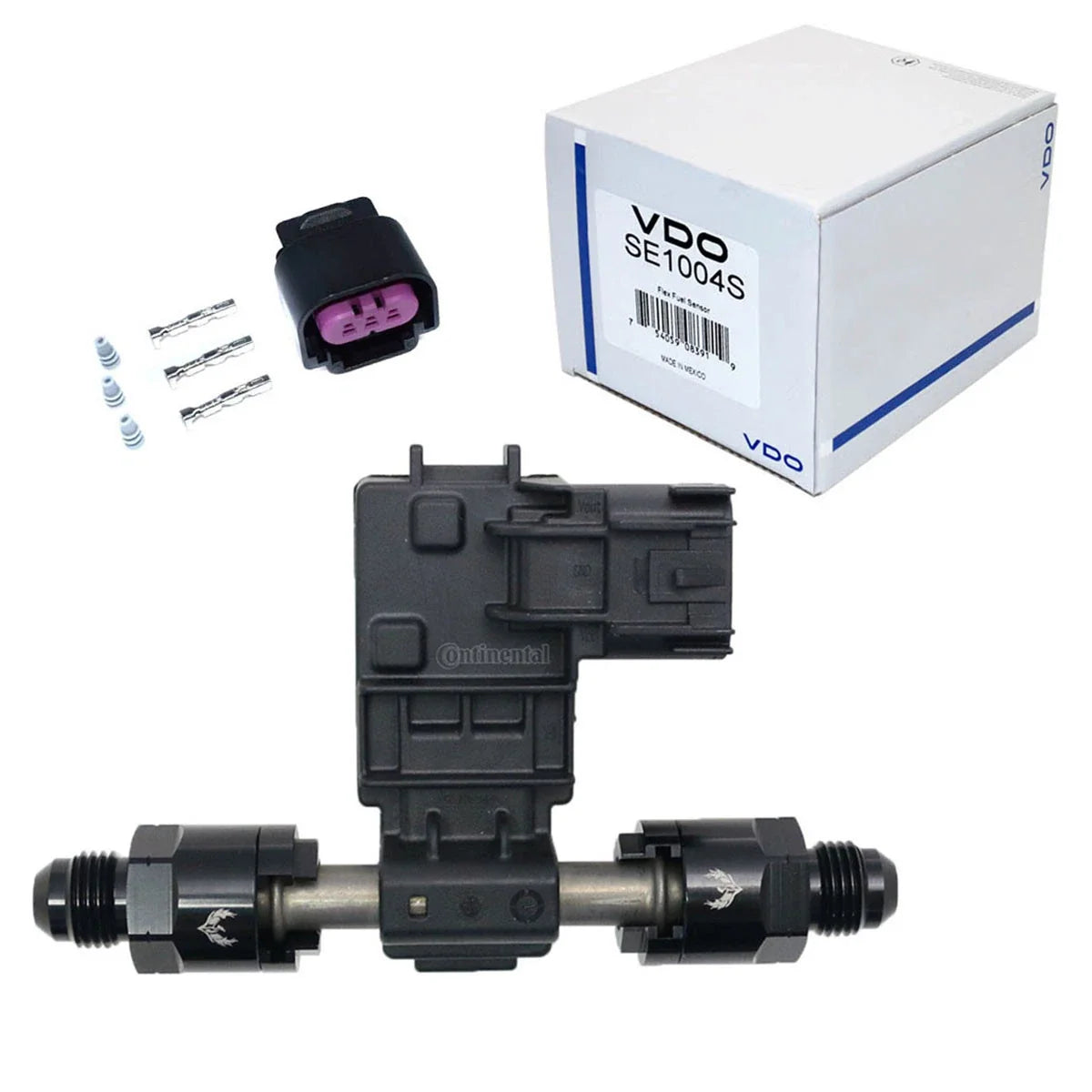 Flex Fuel Sensor for GM (13577429) with 8AN Fittings and Terminal