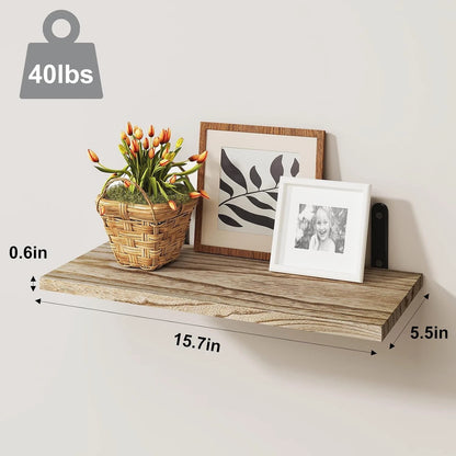 Set of 4 Wall Floating Shelves for Room Decor