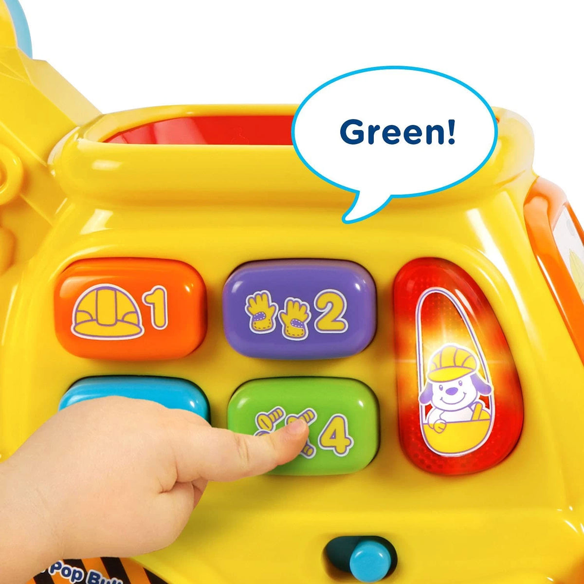 VTech Pop-a-Balls Push and Pop Bulldozer for Kids (6.2" x 6.3" x 6.2")