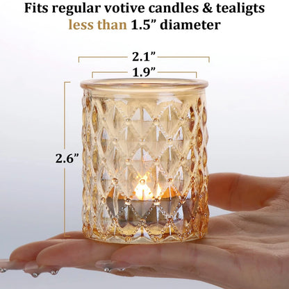 12X Gold Votive Candle Holders for Tealight (No Part Numbers)