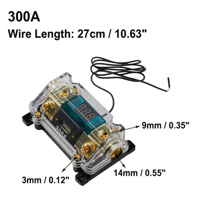 2 x Fuse Holder 300A 0/2/4 Gauge Car Audio LED Display for Car Audio