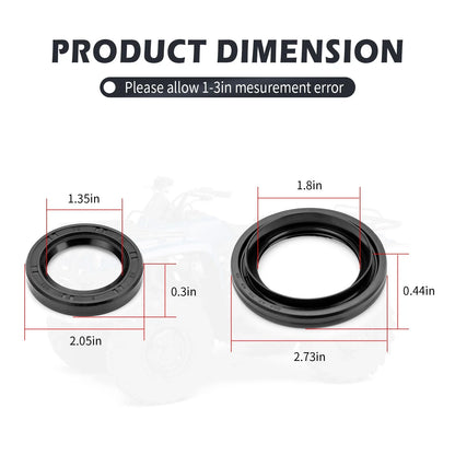 2 x Rear Brake Drum Seals for Yamaha Big Bear YFM250/YFM400 (2000–2009)