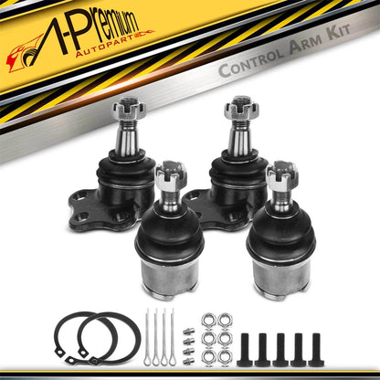 Set of 4 Front Upper & Lower Ball Joints for Dodge Dakota Durango (2000–2004) 5104816AA, 5104816AB, 5104816AD, K7392, K7395