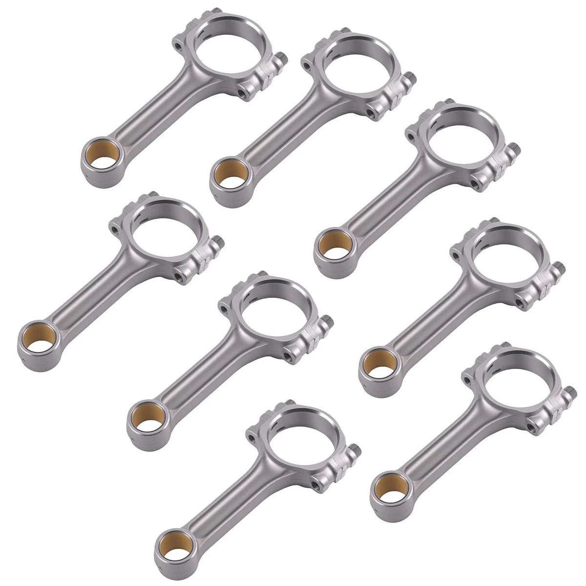 Set of 8 I-Beam 5140 Connecting Rods for SBC Chevy 350 (500HP)