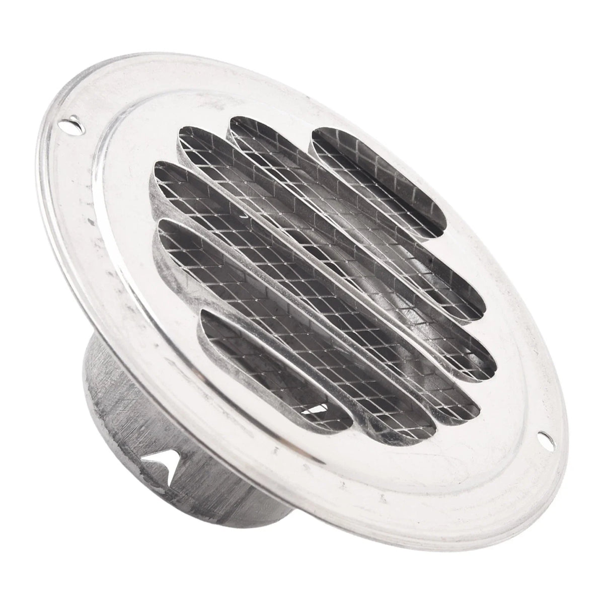 Round Exterior Wall Duct Vent with Stainless Steel Grille for Air Circulation