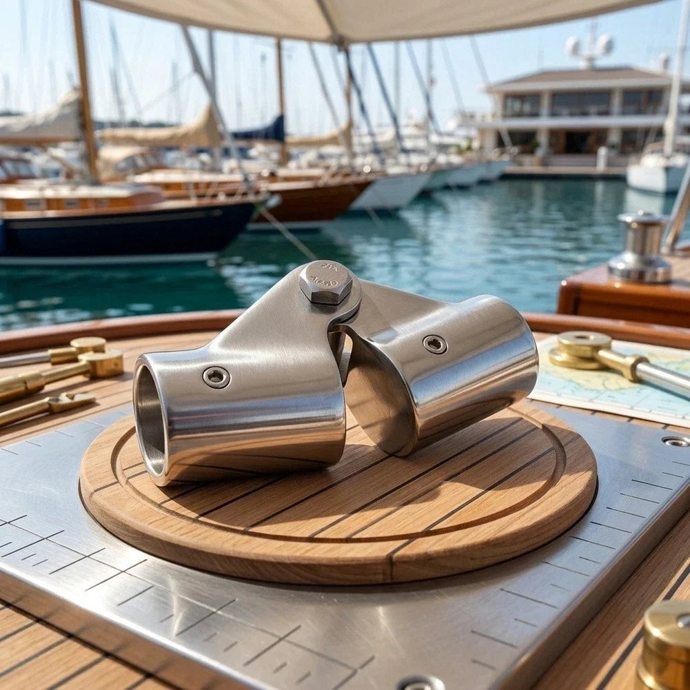 Folding Swivel for Boat Tube Connections 22mm & 25mm (316 Stainless Steel)