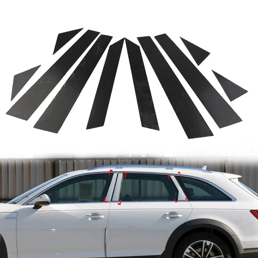 10 Pcs B Pillar Post Cover Trim for Audi A4 (2017-2022)