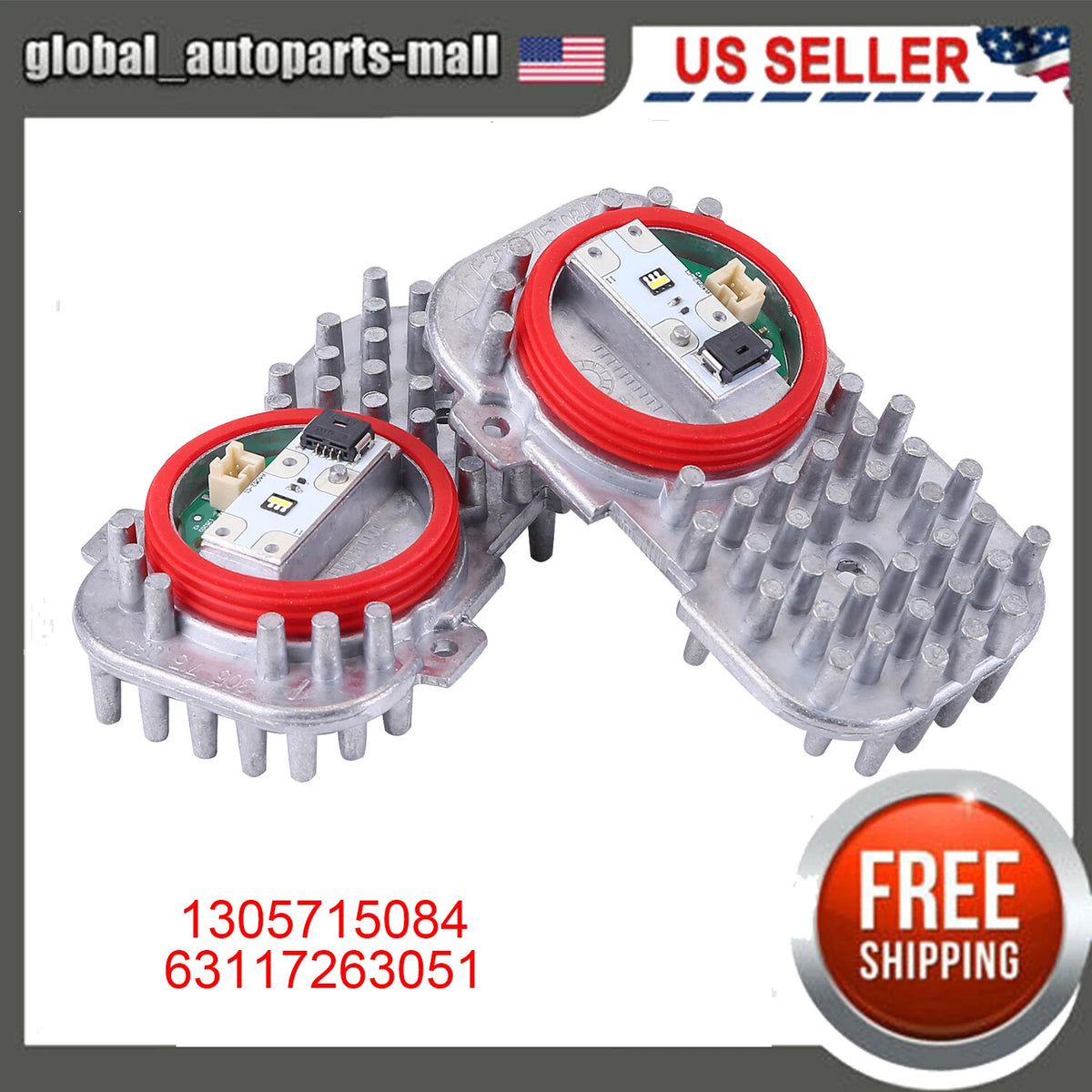 2X Daytime Running Light LED Module for BMW X5 X3 E92 E93 (2007–2013) 1305715084 63117263051