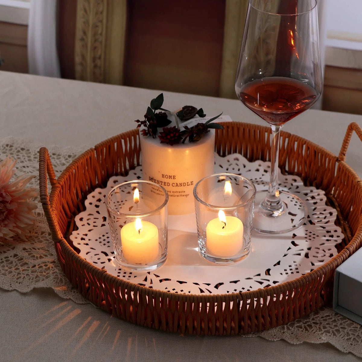 Set of 12 Glass Votive Candle Holders for Tealights