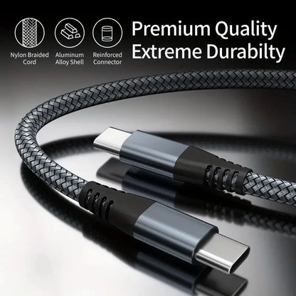 60W USB-C to USB-C Fast Charger Cable for iPhone 16, Samsung