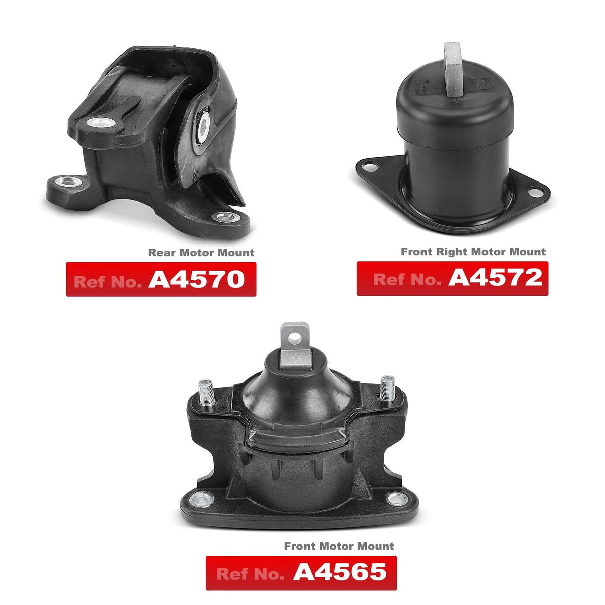 3X Engine Motor for Honda Accord (2008–2012) Crosstour (2012–2015) Acura TSX, 50830-TA0-A0, 50820-TK4-A01, 50820-TA0-A11, 50820-TA1-A01