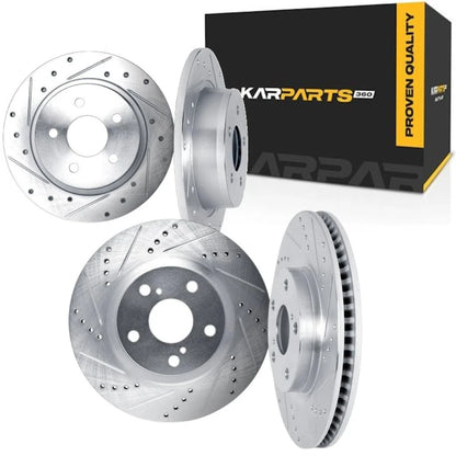Brake Rotor Set for Acura RDX (2013–2018) ALX-PAU-DF-7004-58014-CLA1 Drilled Slotted