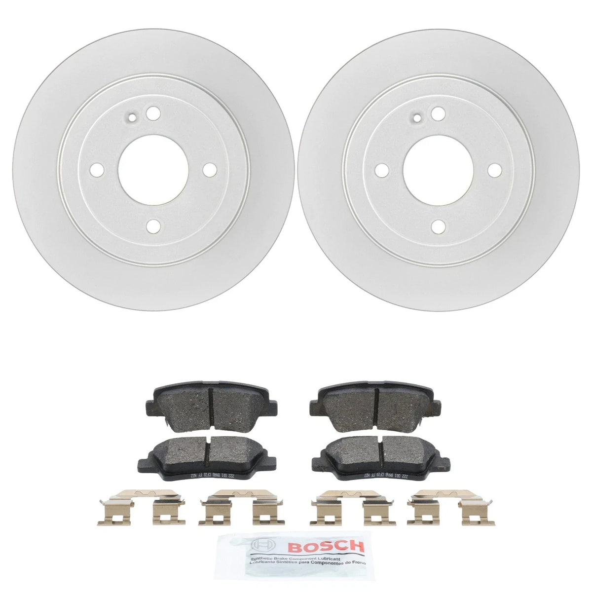 Disc Brake Rotors & Ceramic Brake Pads Kit for Accent Rio (2010–2017)