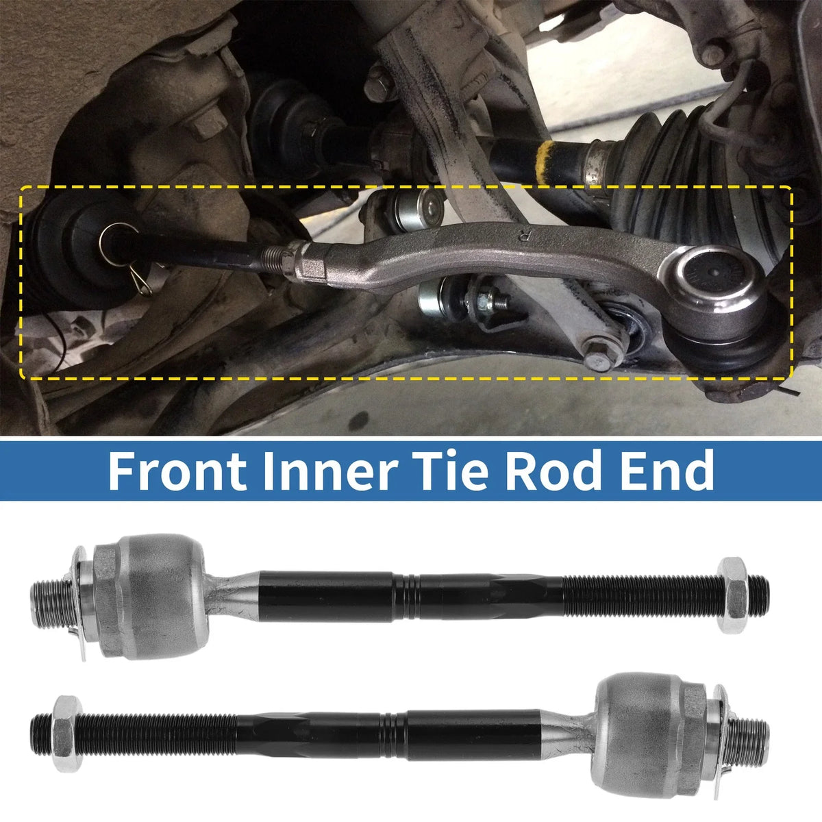 2X Front Inner Tie Rod End Links for Ford Fusion Edge Lincoln Nautilus MKZ