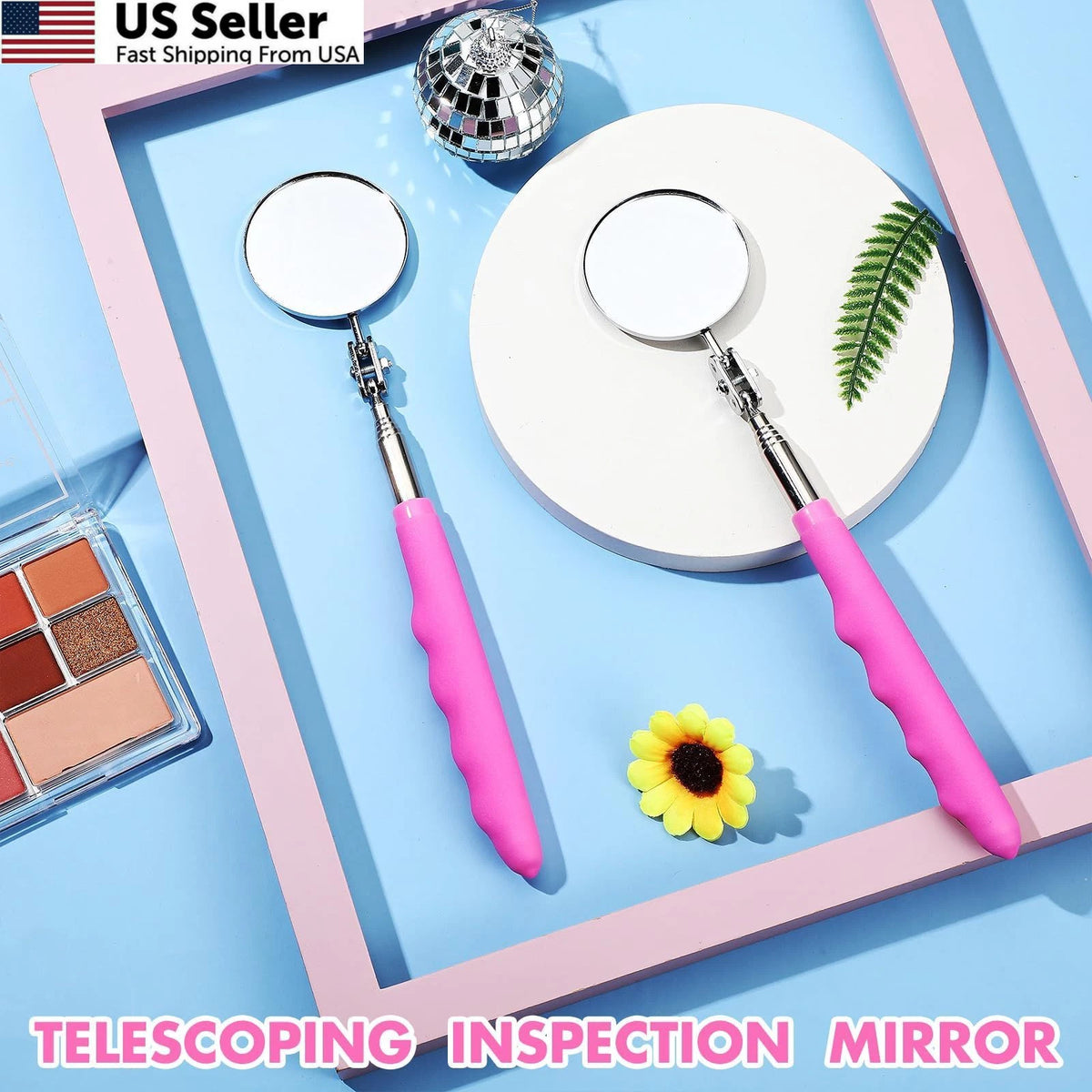 2-Pack Telescoping Inspection Mirror for Mechanics Tool (29")