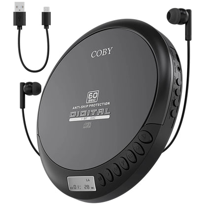 Coby Portable CD Player with FM Radio and 60-Second Anti-Skip (CD191)
