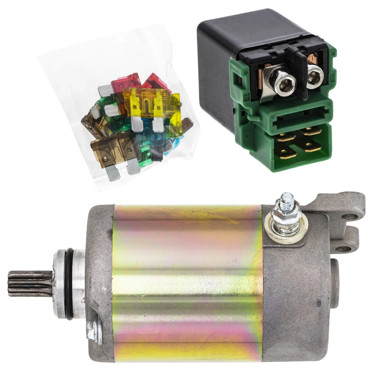 Starter Motor Solenoid Kit for Honda Helix 250 CN250 (MK1007619, 31200-KM1-008, 31200-KS4-018, 35850-MT4-003)
