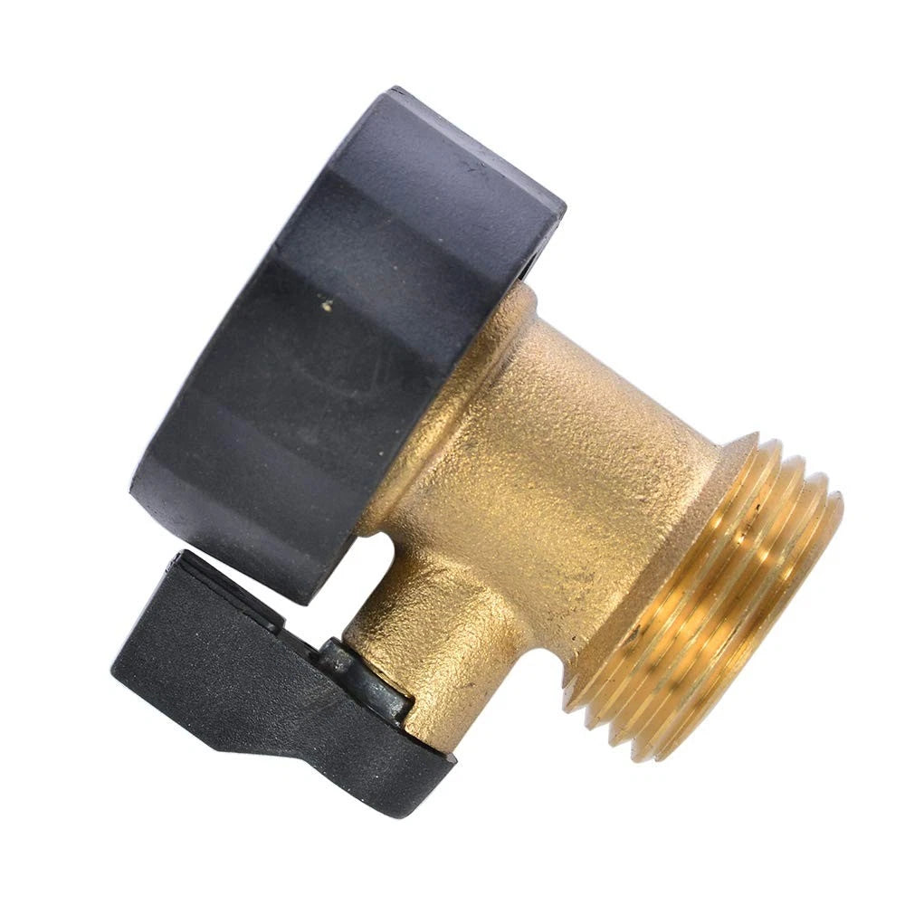 1-Pack 3/4" Brass Garden Hose Shut Off Valve with Rubber Grip