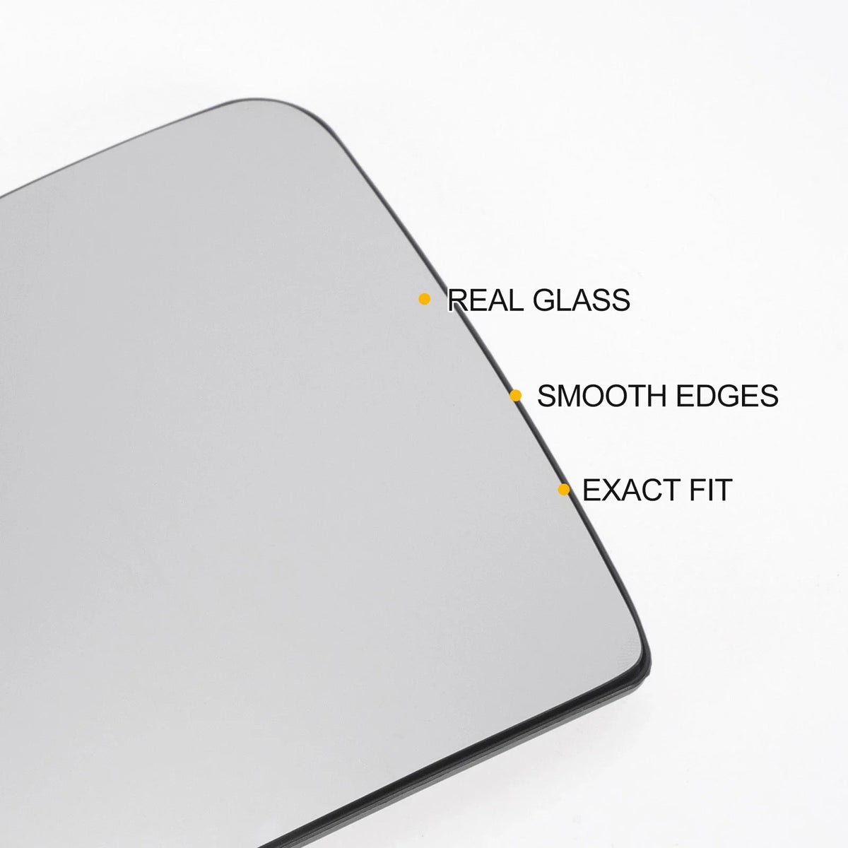 Left Upper Side Mirror Glass w/ Back Convex Heated for Ford Transit 