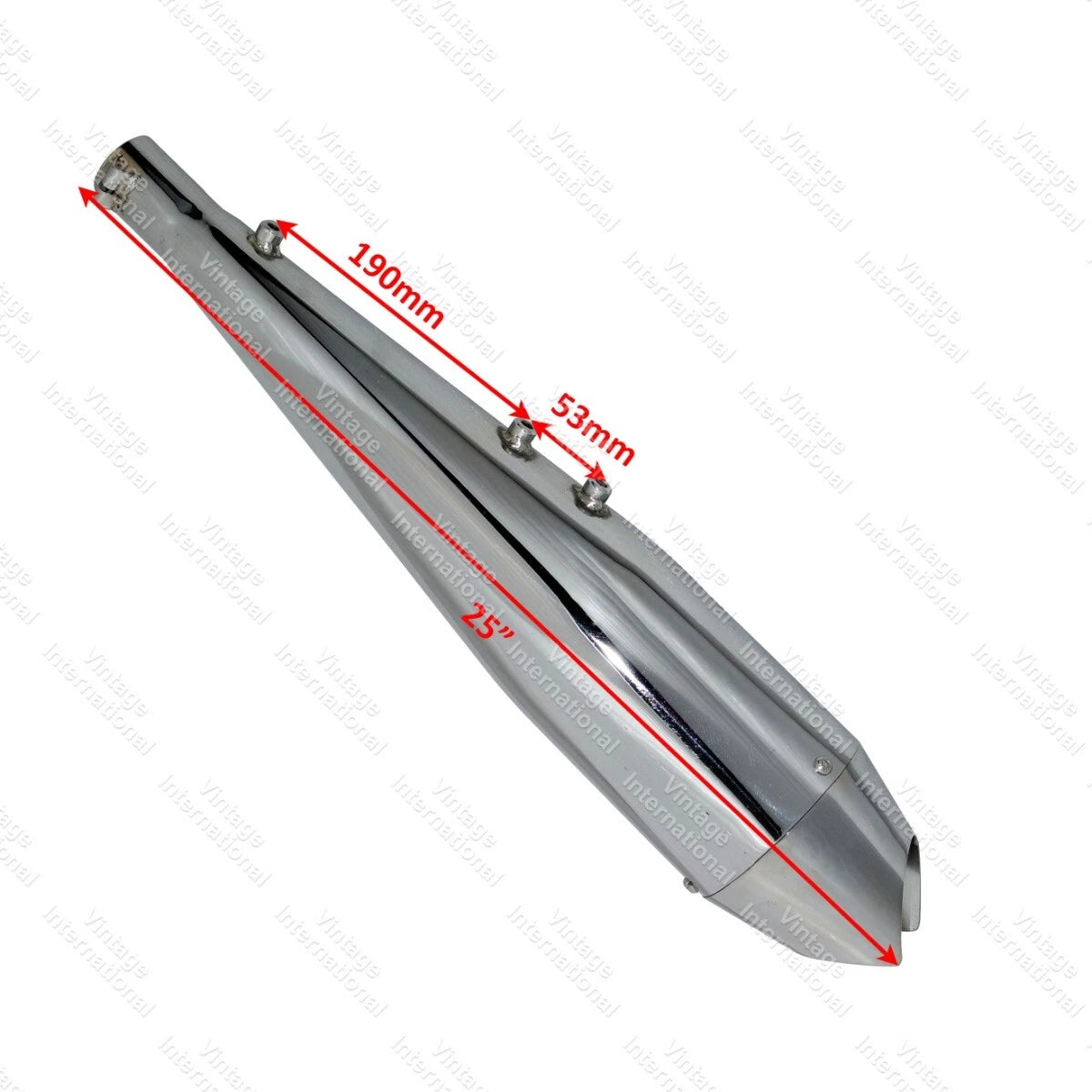 Dolphin Silencer & Bracket Adapter Chrome for Royal Classic Enfield 350cc