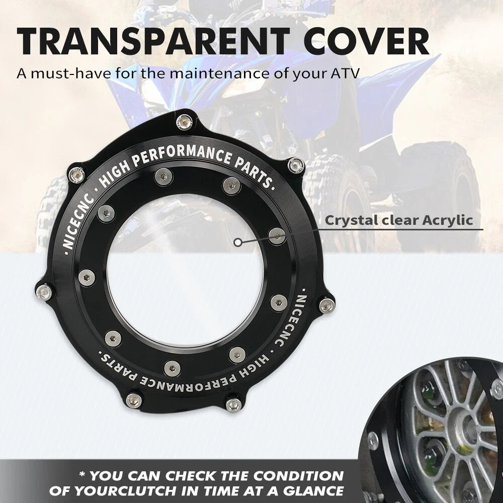 Clutch Cover with Observing Window for Yamaha YFZ450 (2007–2009, 2012–2013)