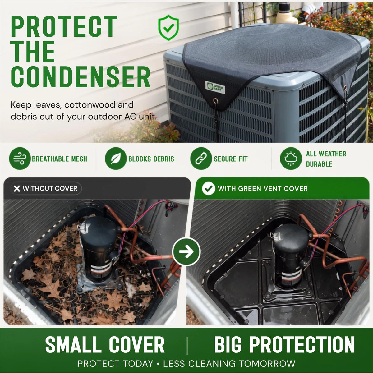 36" x 36" Mesh Leaf Guard Cover for Central Air Conditioner