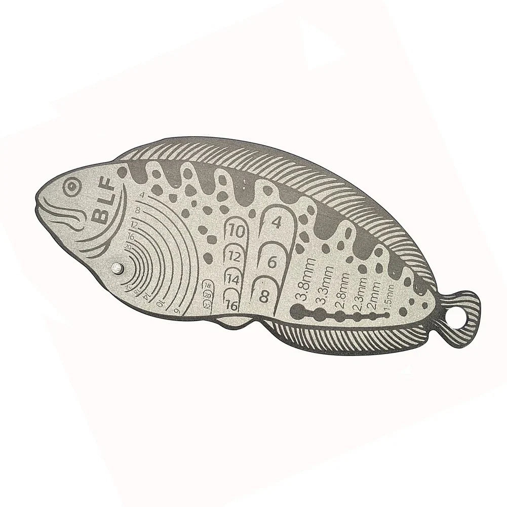 Feather Measurer Gauge 105mm x 42mm x 2.8mm Aluminum Alloy