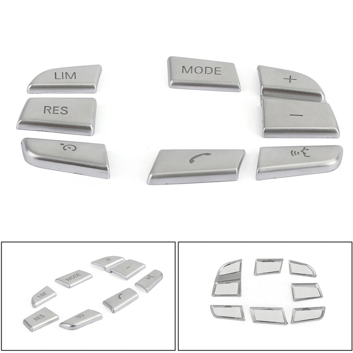 7x Steering Wheel Button Trim Cover for BMW X3 F25 (2011–2017) X4 F26 (2014–2017) C143-A045-B