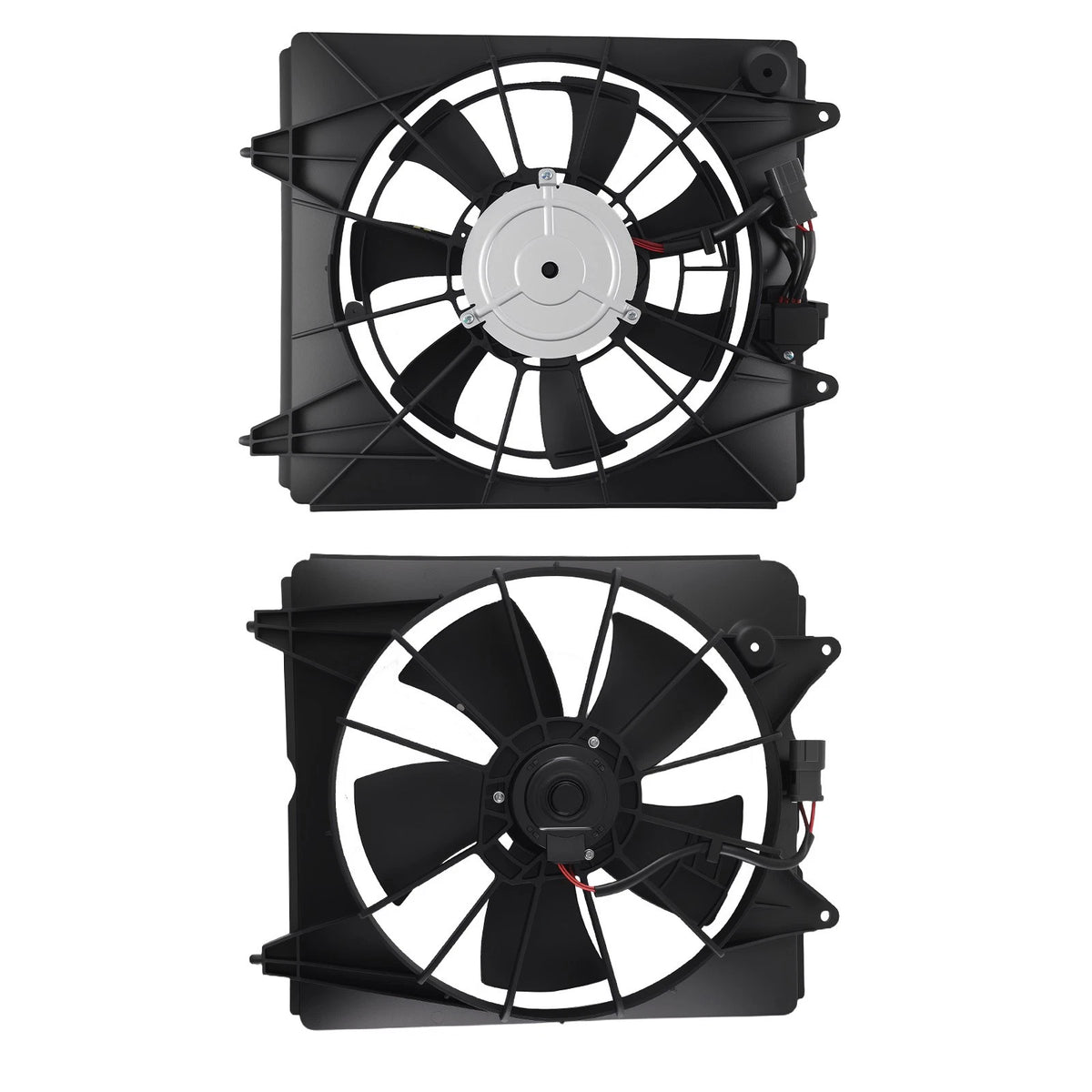 Pair Radiator A/C Condenser Cooling Fan for Honda CR-V (2007–2009) 38615RZAA01, I91SVH
