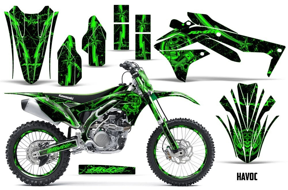 Graphic Stickers +#PLT/RIM Decals for Kawasaki KXF450 (2016–2018)