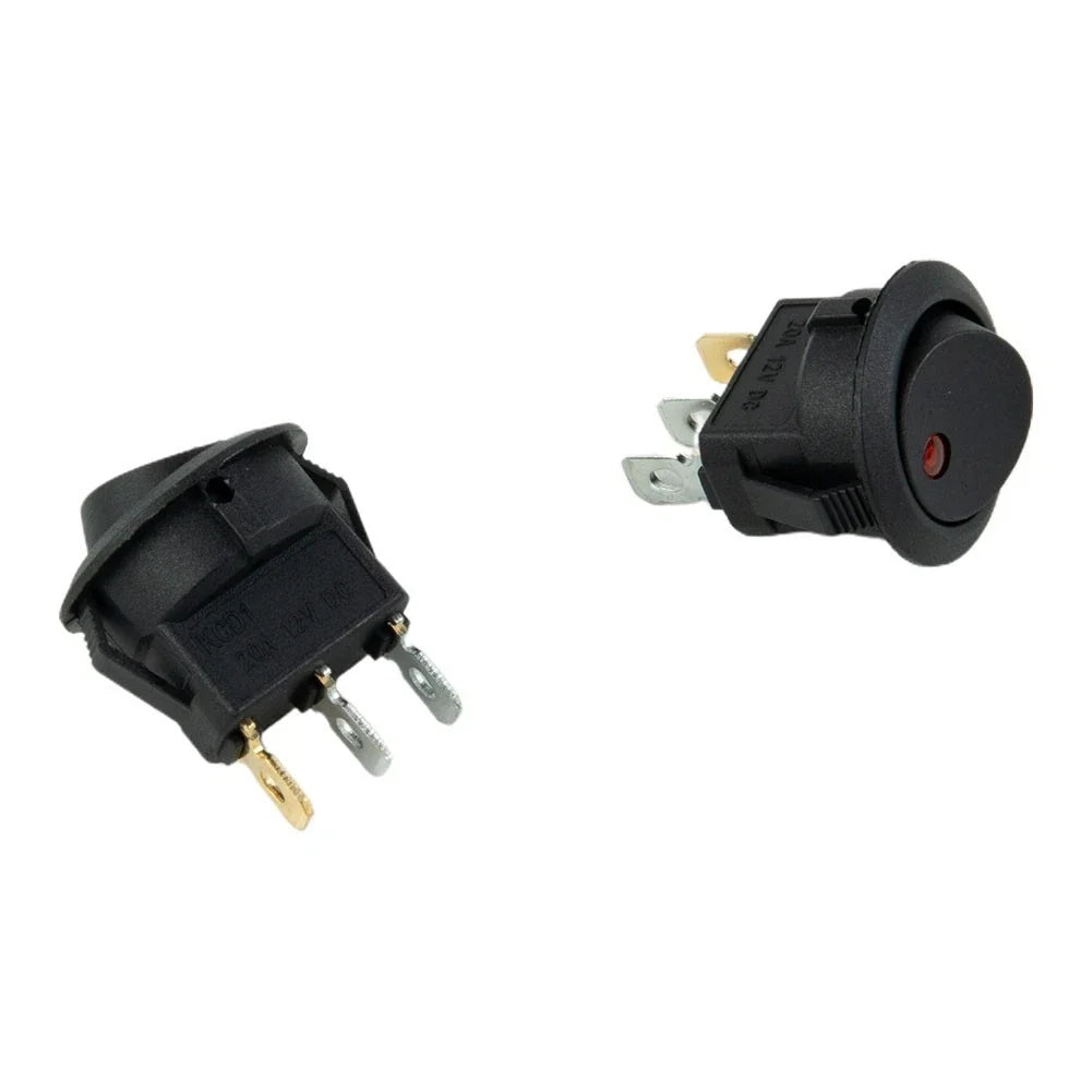 10pcs 3 Pin 12V Round Rocker Red LED SPST Switch for Car Boat