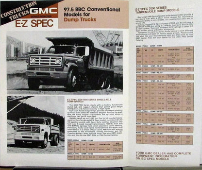 GMC Series 6000-7000 Construction Truck Sale Brochure (1980)