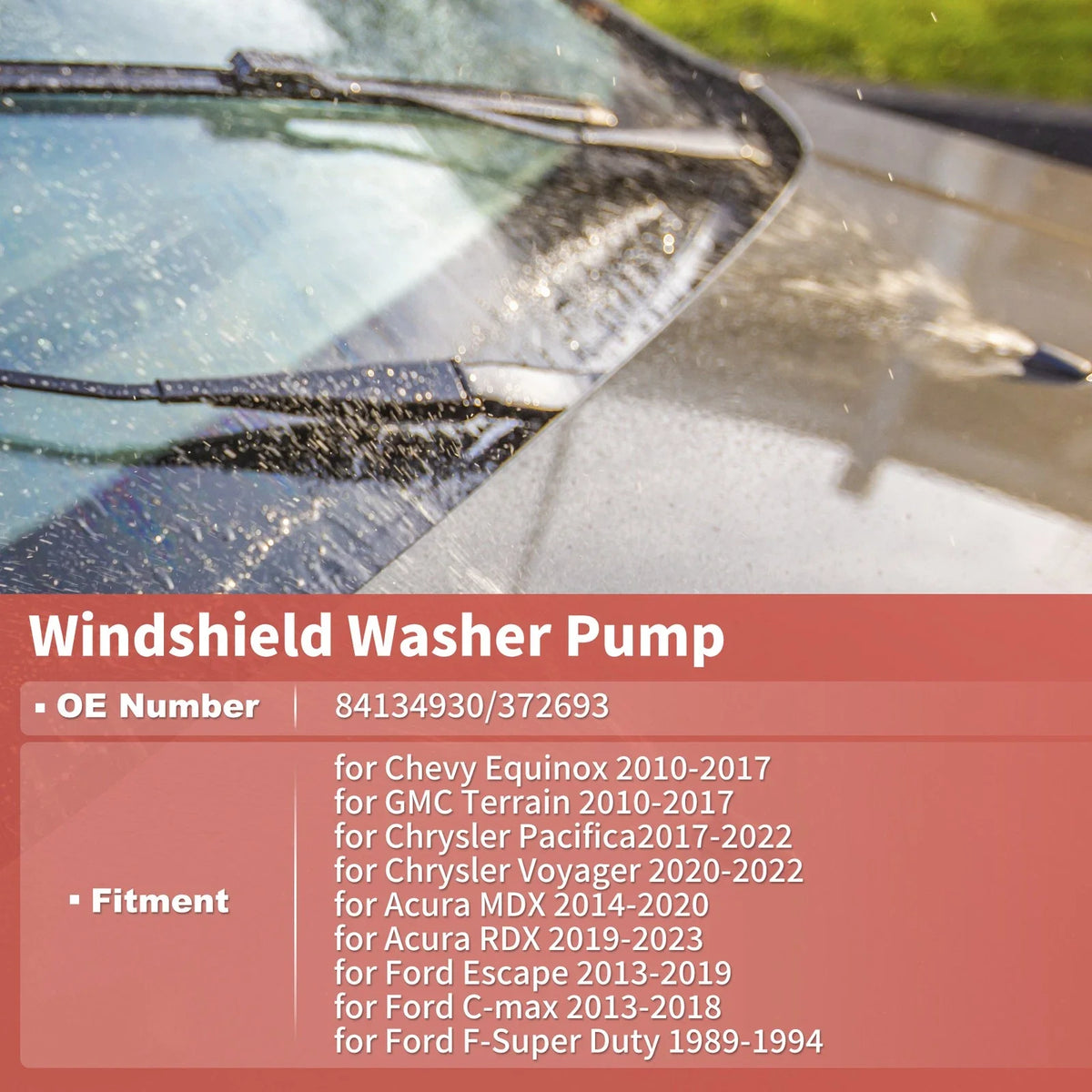 Windshield Washer Pump for Cadillac Equinox (2005–2009) No.84134930/372693
