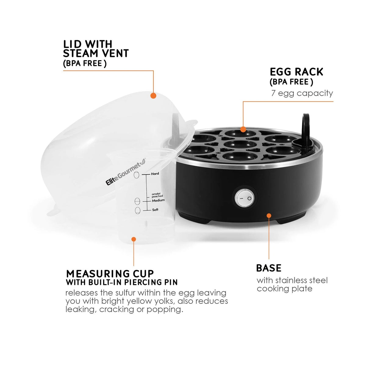 7-Egg Electric Egg Cooker for Easy Cooking (2010–2023)