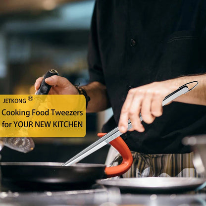 2X 12-Inch Kitchen Tweezers Tongs for Cooking and Grilling