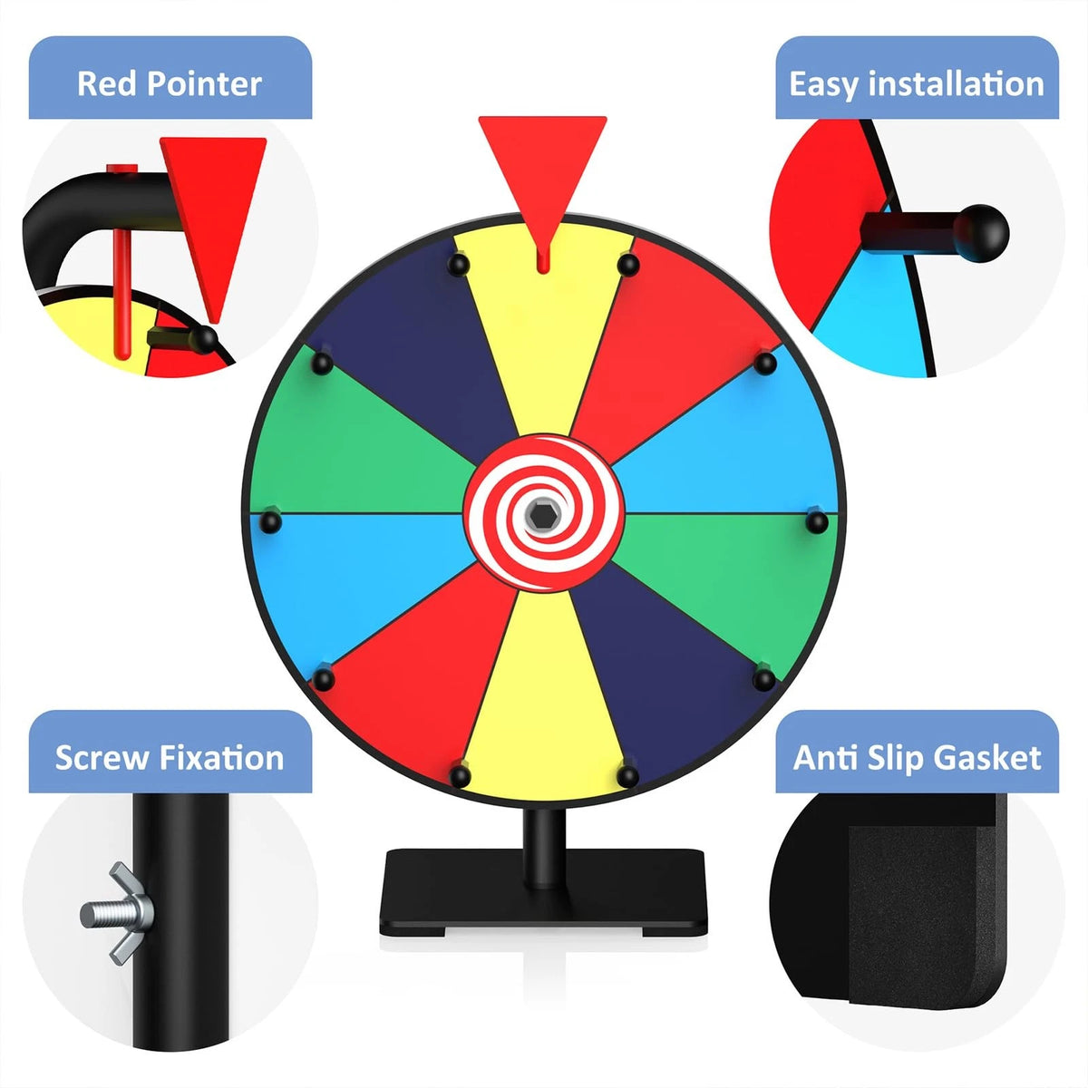12 Inch Color Prize Spinning Wheel for Facilife