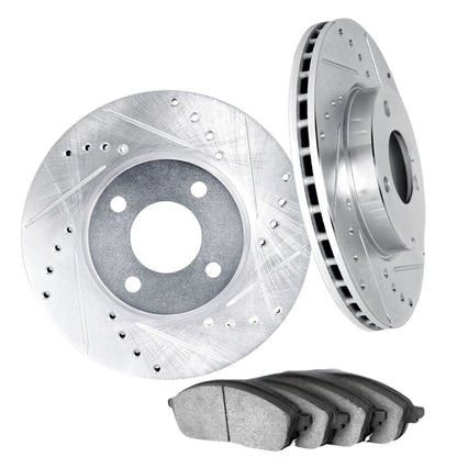 Rotor Set for Subaru Outback (2002–2005) ALX-PAU-DF-7612-13009-CLA2 Drilled Slotted
