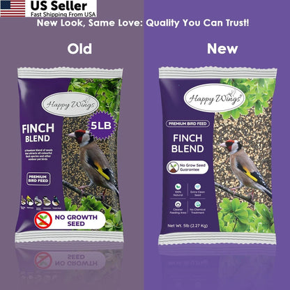 Finch Blend Bird Food Mix for Happy Wings (5 Pound Pack)