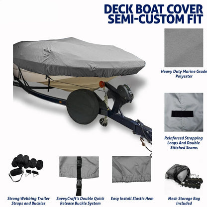 Waterproof Heavy Duty Cover for Scarab 165 Trailerable Tri-Hull