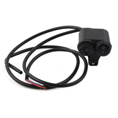 7/8'' 12V Motorcycle Handlebar Headlight Fog Spot Light Dual Switch Black