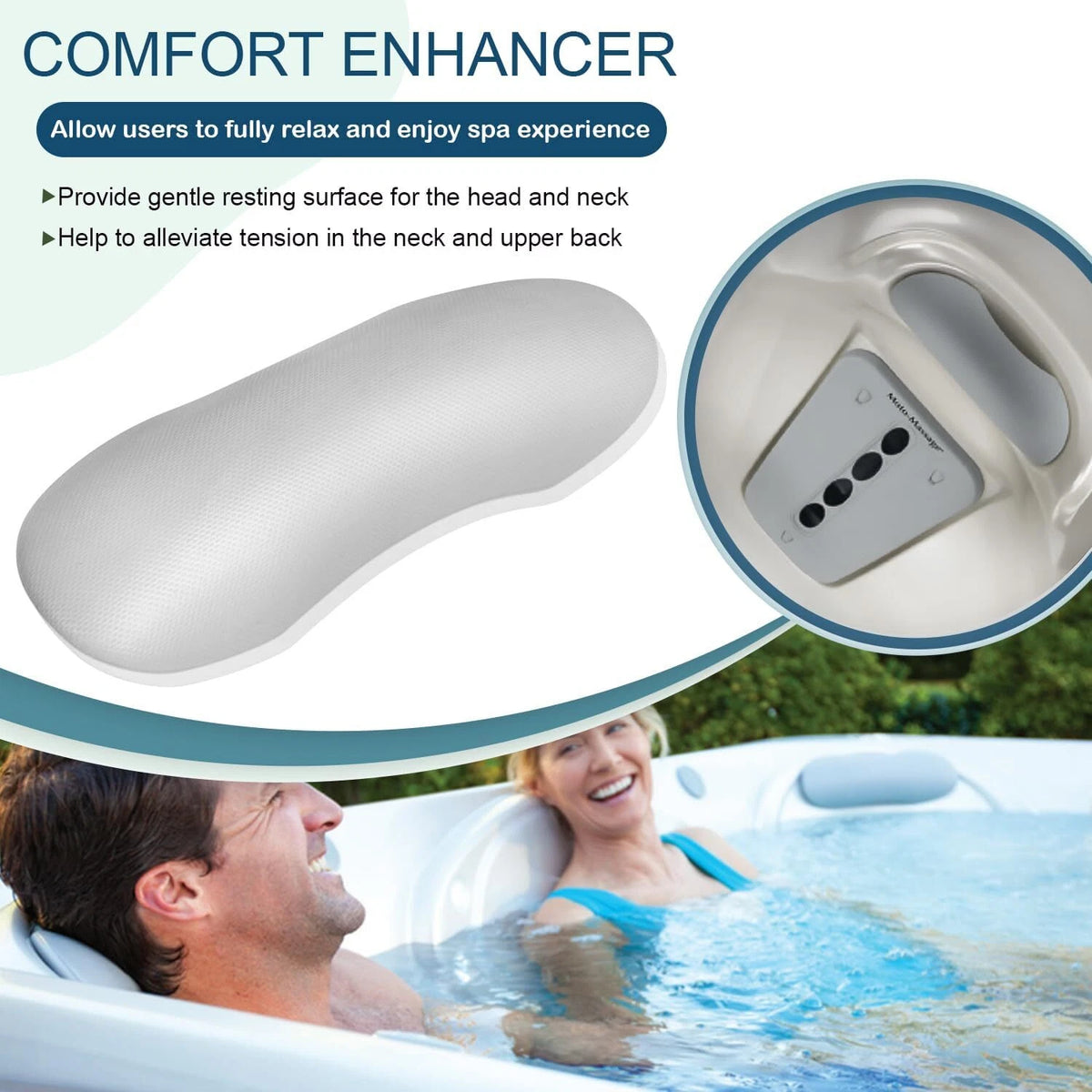 Grey Pillow Replacement for Hot Spring/Hot Spot Watkins Hot Tub