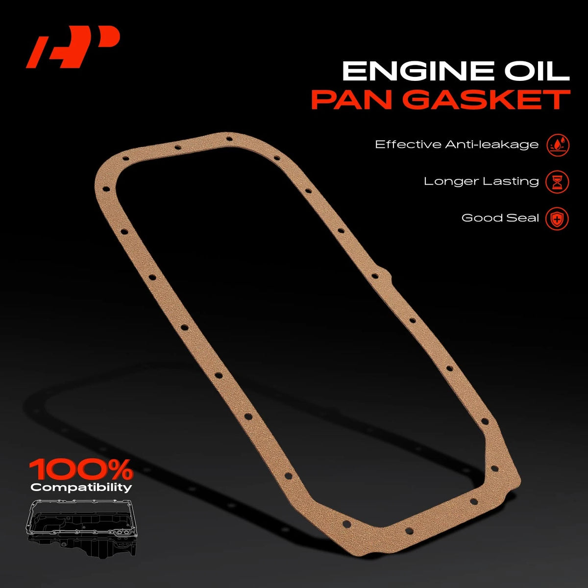 Engine Oil Pan Gasket for Toyota Corolla Tercel (1980–1988) 1210115080, OS30413