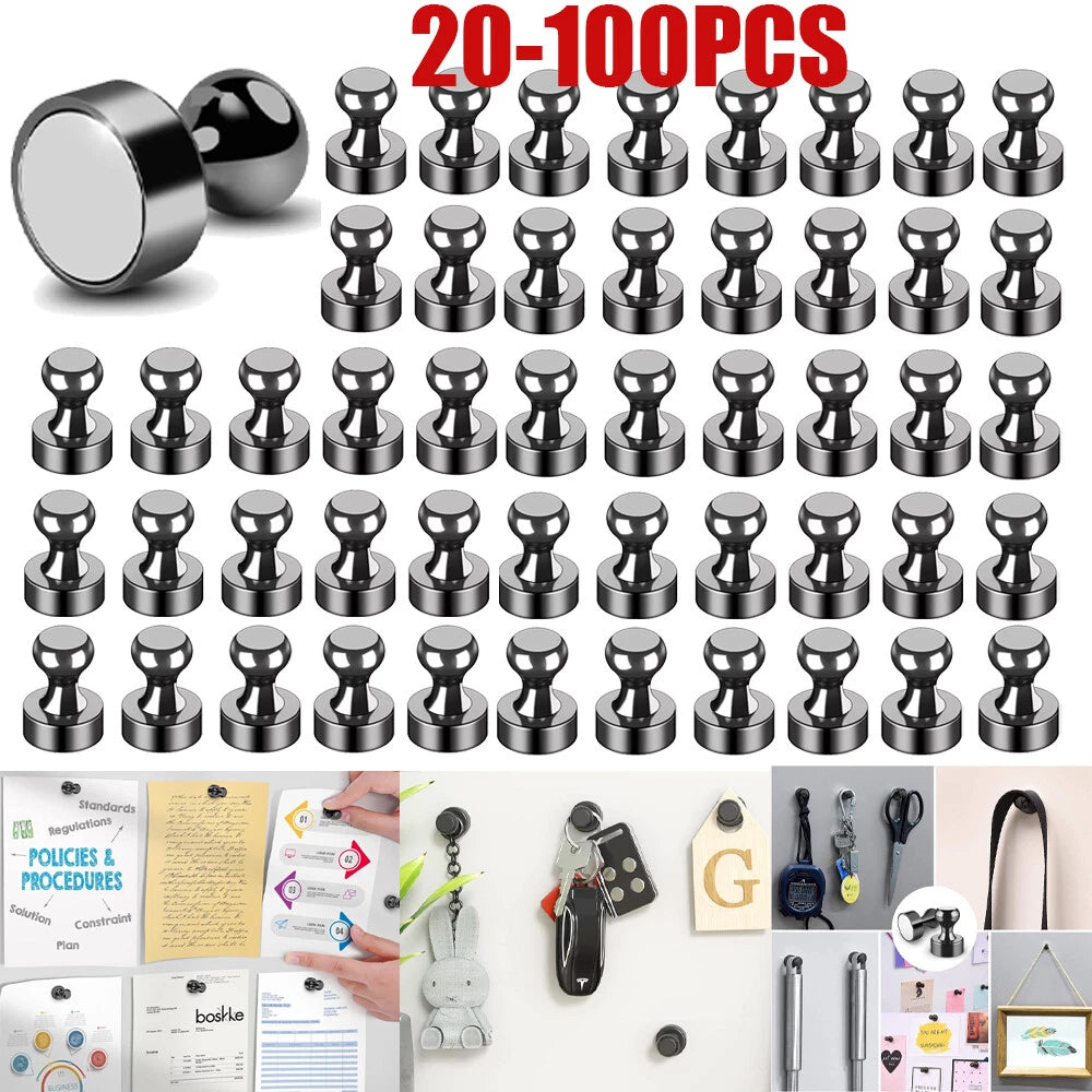 20-100PC Strong Metal Fridge Magnets for Whiteboard and Refrigerator