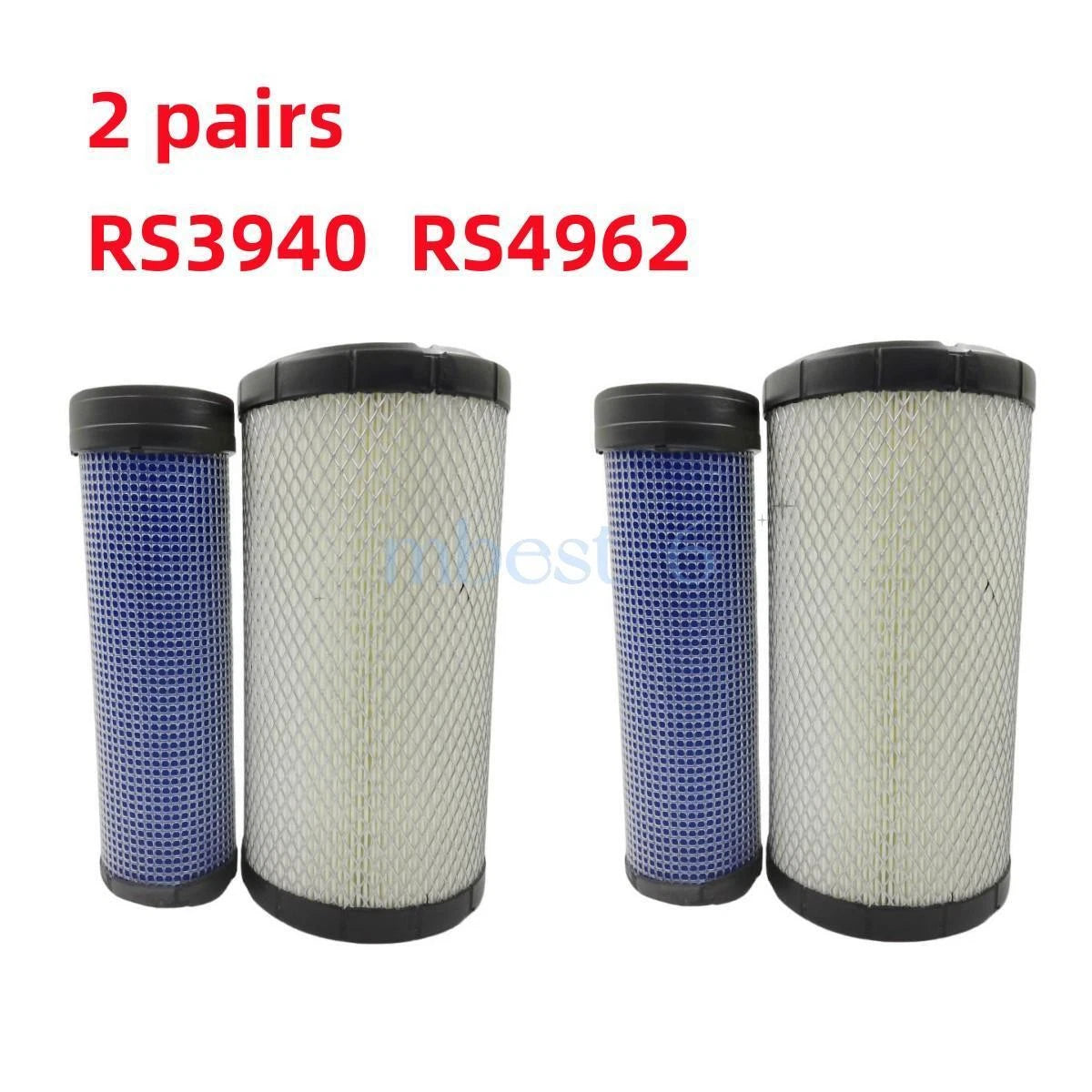 2X Air Filter for Baldwin RS3940 RS4962 (17741-23600-71, 17744-23600-71)