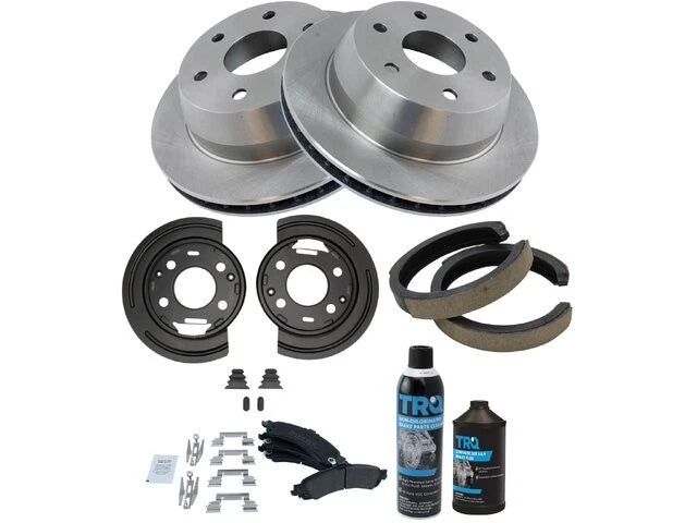 Set of 4 Brake Pad Rotor and Parking Brake Kit for Cadillac Escalade EXT (13858BBXQ)