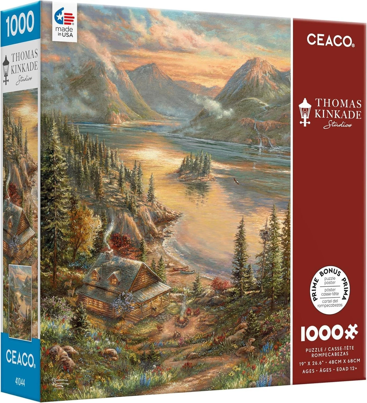 1000 Piece Puzzle for Ceaco Thomas Kinkade Lakeside Splendor (19 x 26.6)