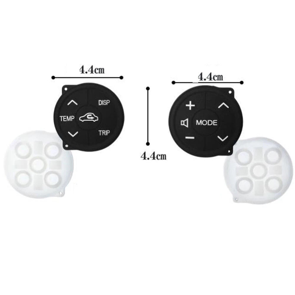 2X Steering Wheel Control Rubber Button Cushion for Aqua NHP10 (2012–2019)