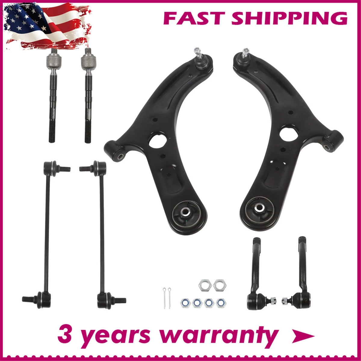 Front Lower Control Arms Suspension Kit for Kia Forte5 Forte Koup (2014–2018)
